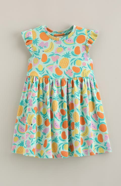 Kids' Flutter Sleeve Cotton Dress