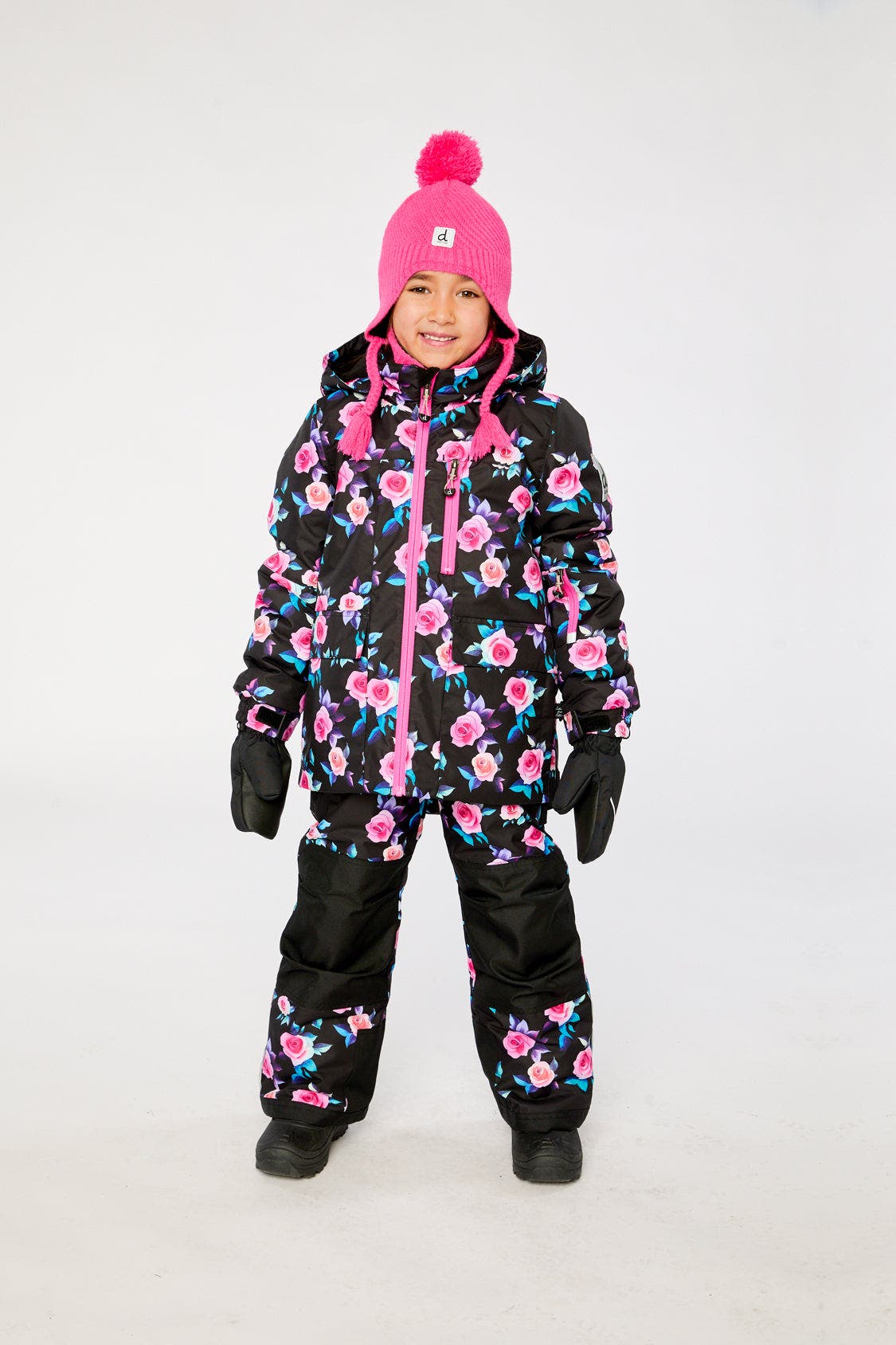 Deux par Deux Floral Jacket & Foot Strap Pants Two Piece Snowsuit ...