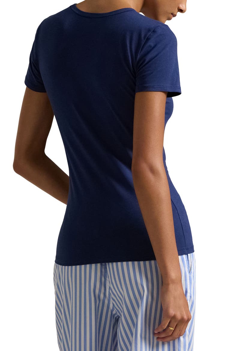 Stretch Cotton T-Shirt, Alternate, color, NAVY