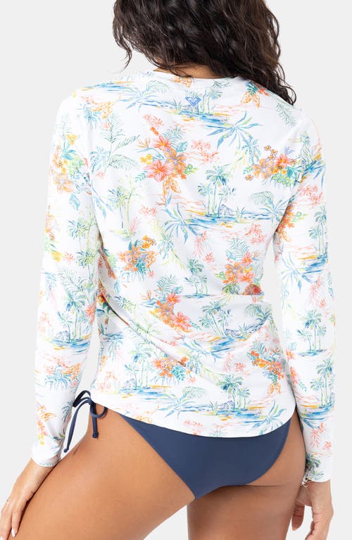Roxy North Shore Sea Skippin' Long Sleeve Rashguard In Blue