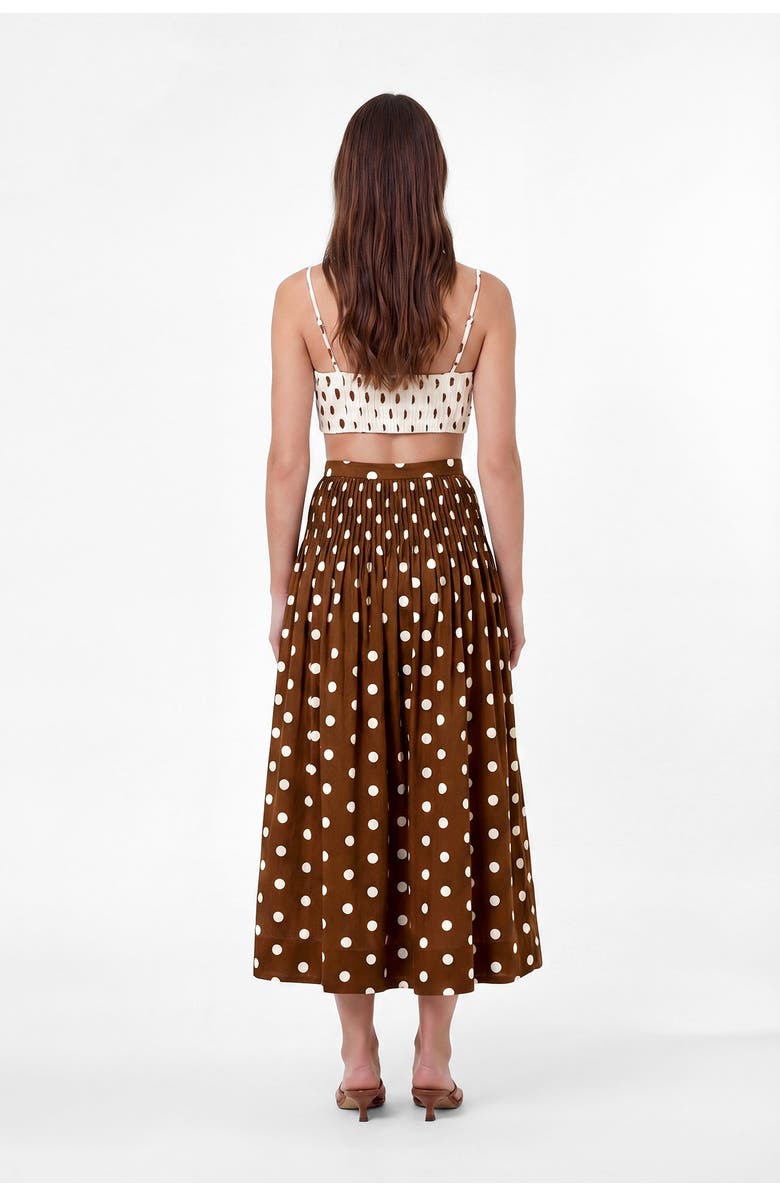 NICHOLAS Amabelle Skirt, Alternate, color, Spice  Ivory Polka Dot