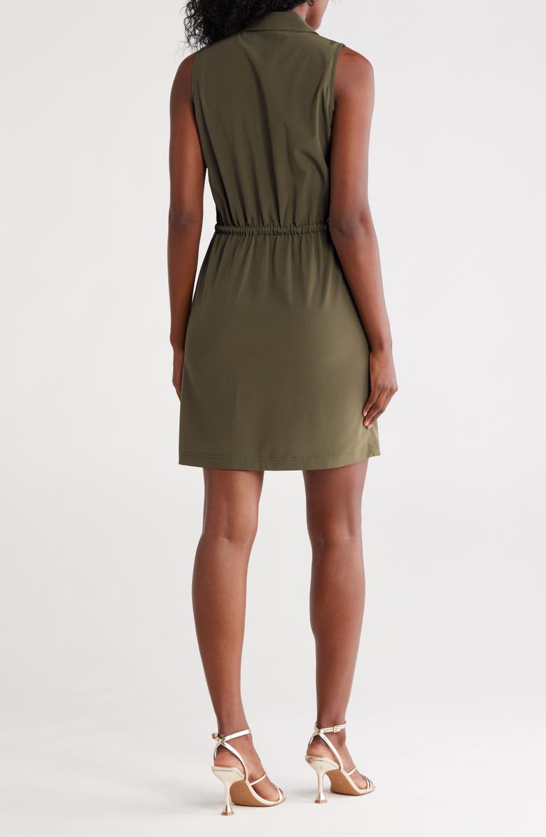Calvin Klein Commuter Sleeveless Drawstring Waist Sheath Dress, Alternate, color, 