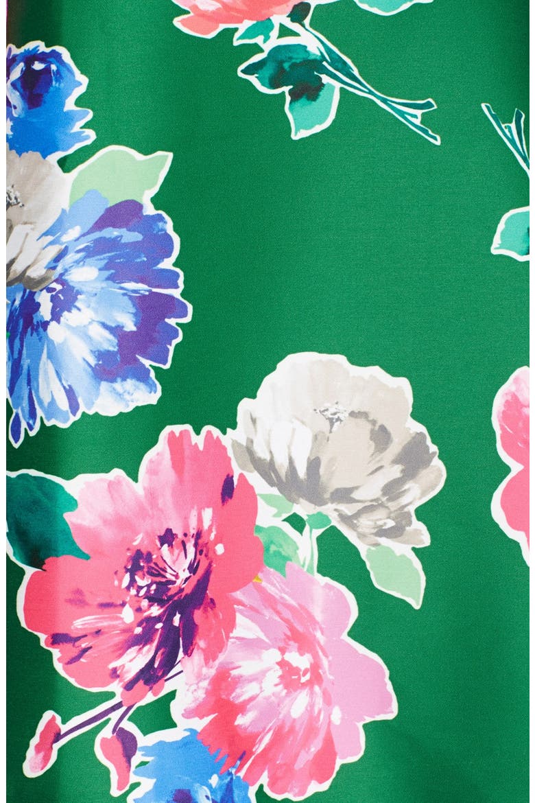 'lorella' floral print a-line skirt, Alternate, color, LUCKY GREEN