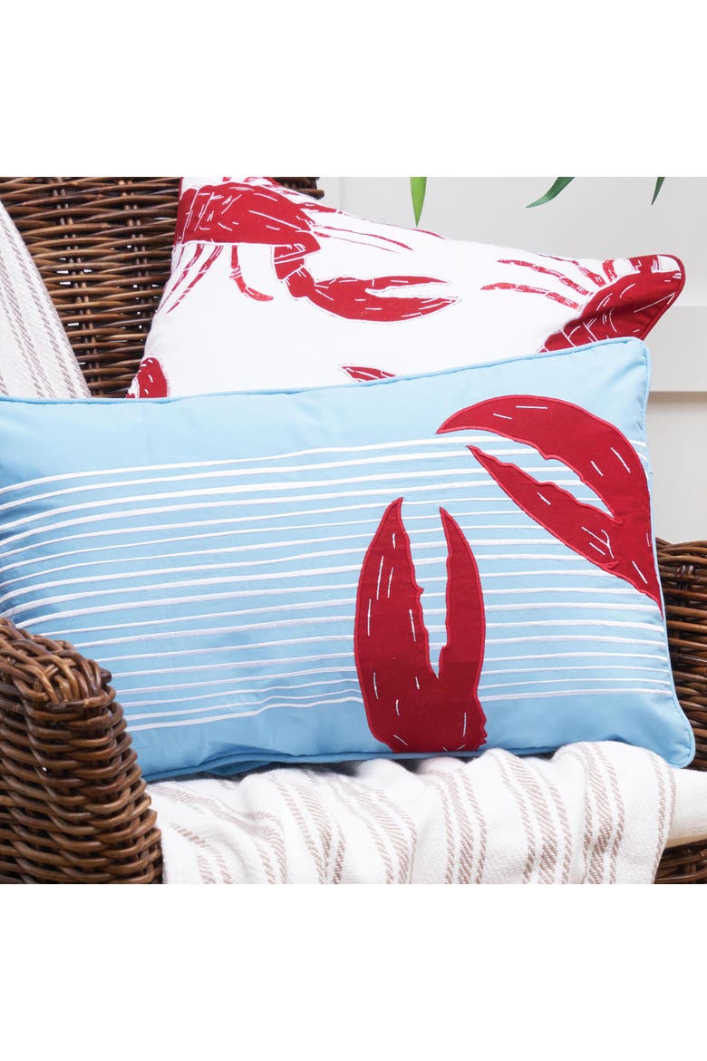 Lobster Accent Pillow, Alternate, color, Red