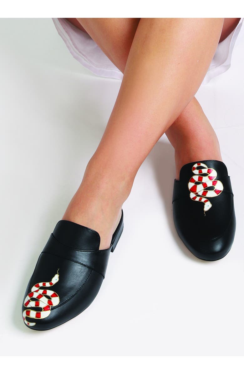 ALEPEL Gold Snake Mule, Alternate, color, Gold Snake