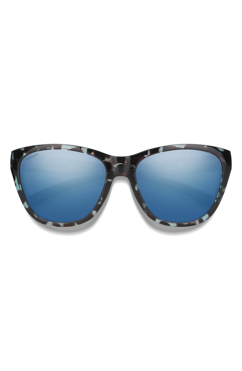 Smith Shoal 58mm ChromaPop Polarized Wraparound Sunglasses, Main, color, Sky Tortoise / Blue