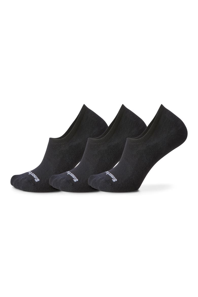 Everyday 3-Pack Wool Blend Cushion No Show Socks, Main, color, BLACK