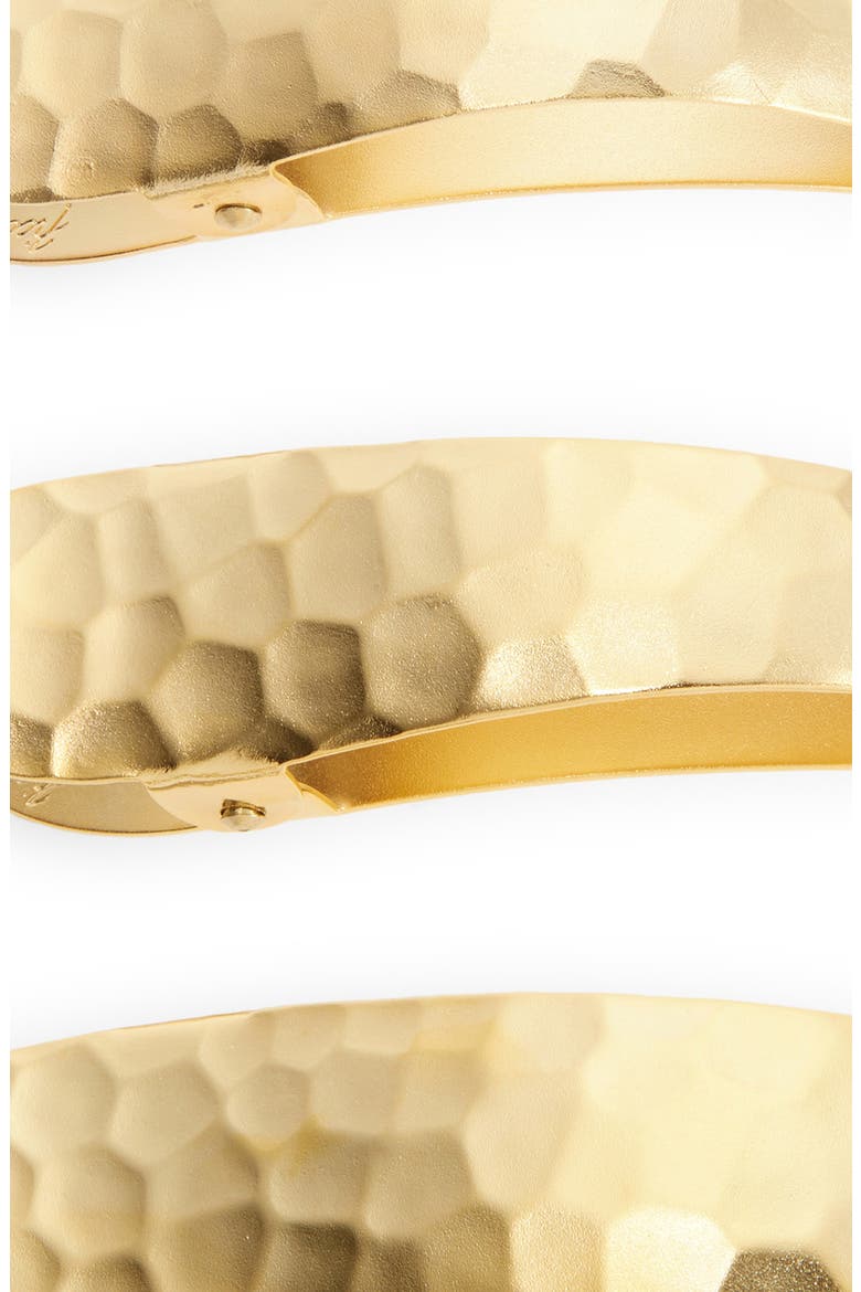 Maximas Ice Hammered Hair Clip, Alternate, color, GOLD HAMMERED
