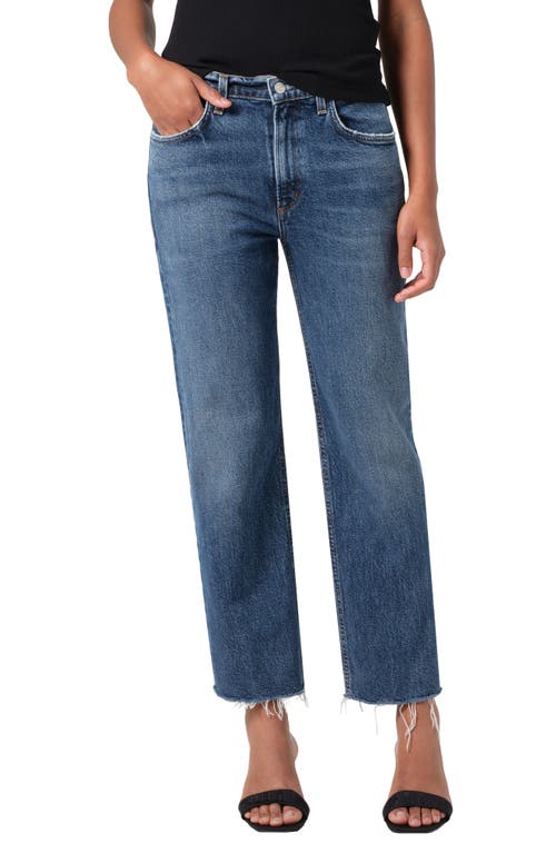 Agolde Womens Enroll Harper Straight-leg Stretch-denim Jeans In Blue