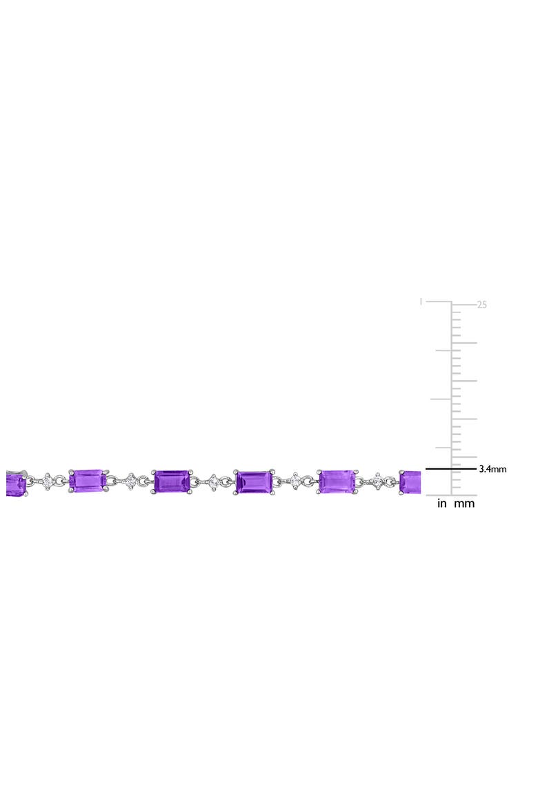 African Amethyst & White Topaz Bracelet, Alternate, color, PURPLE