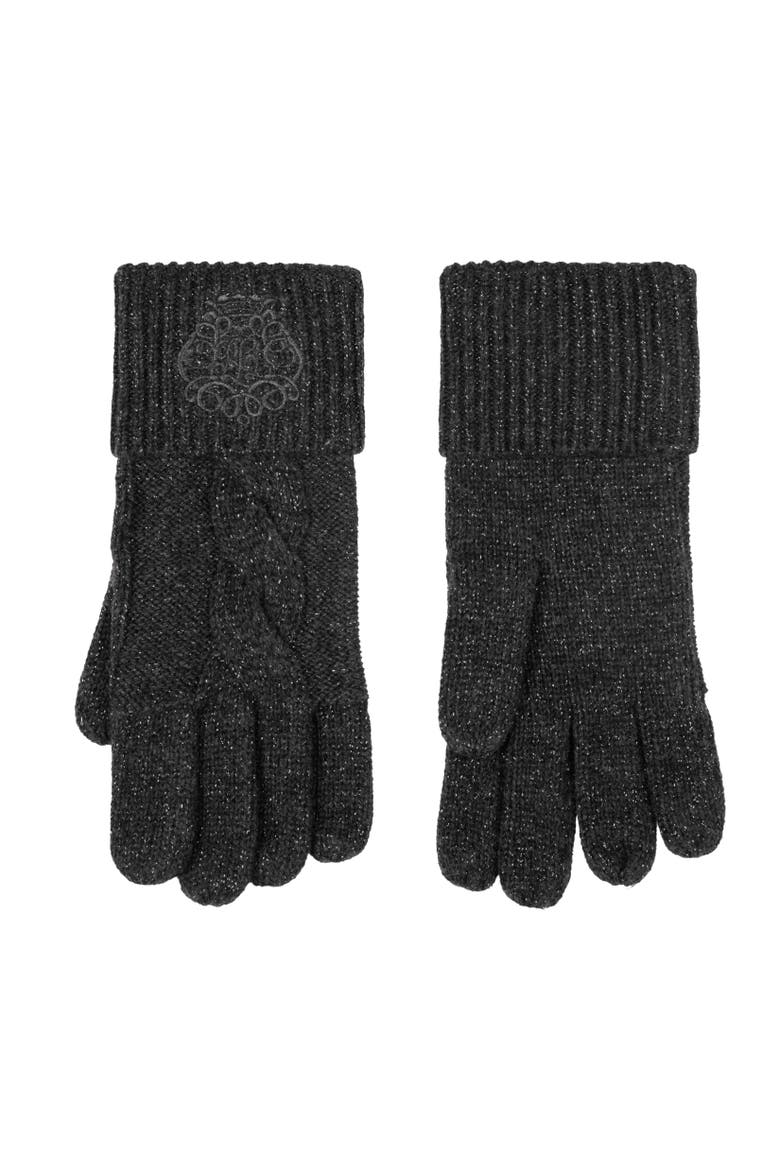 metallic direct embroidery glove, Alternate, color, onyx heather