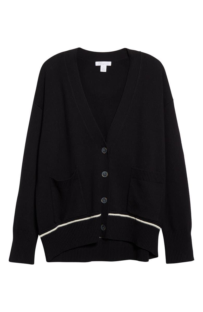 Nordstrom Signature V-Neck Cashmere & Cotton Cardigan, Alternate, color,