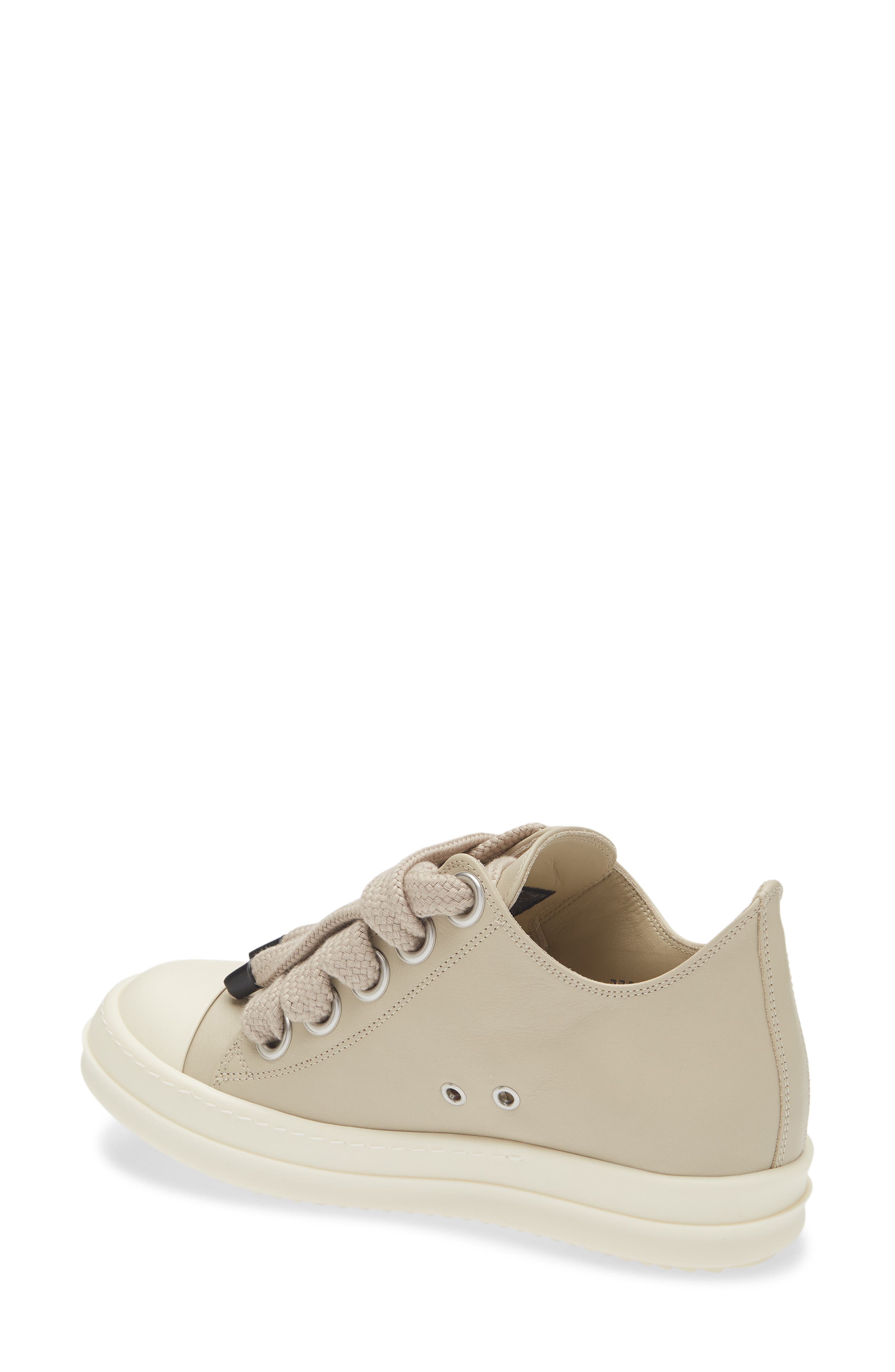 Rick Owens Jumbo Lace Low Top Sneaker, Alternate, color, Sand/ Milk/ Milk