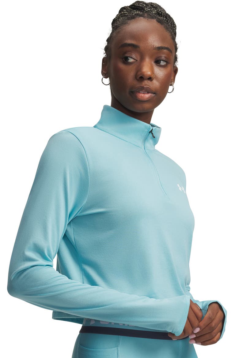Tech Branded Half Zip Pullover, Alternate, color, BLU