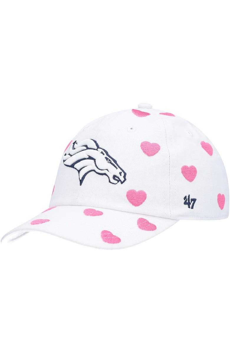 '47 Toddler Girls '47 White Denver Broncos Surprise Clean Up Adjustable Hat, Main, color, 
