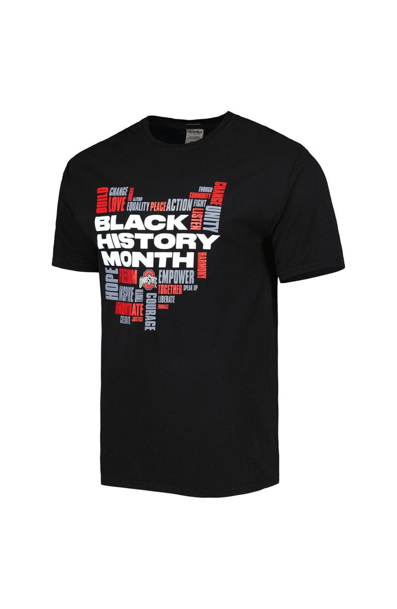 ComfortWash Men's ComfortWash Black Ohio State Buckeyes Black History Month Basketball T-Shirt, Alternate, color, 