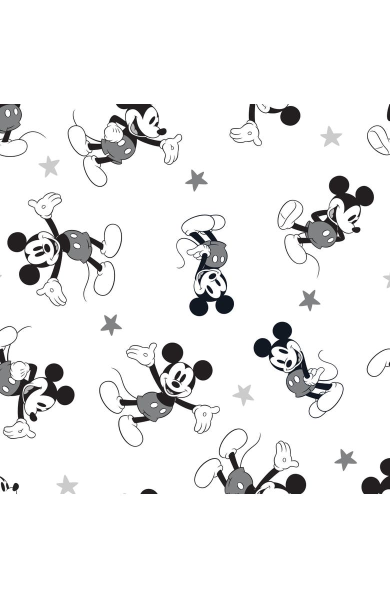 Lambs & Ivy Disney Baby Magical Mickey Mouse 100% Cotton Fitted Crib Sheet, Alternate, color, White