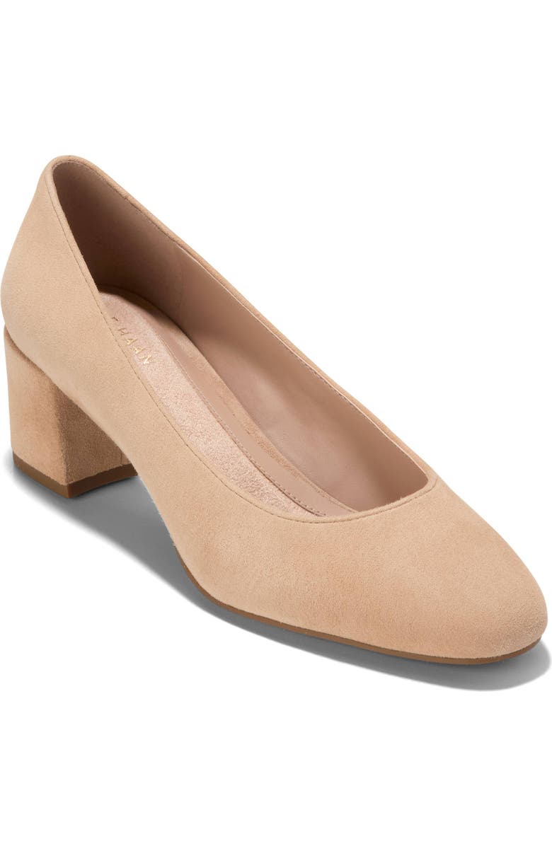 Cole Haan Go-To Shayla Block Heel Pump, Main, color, Tuscan Sand Suede