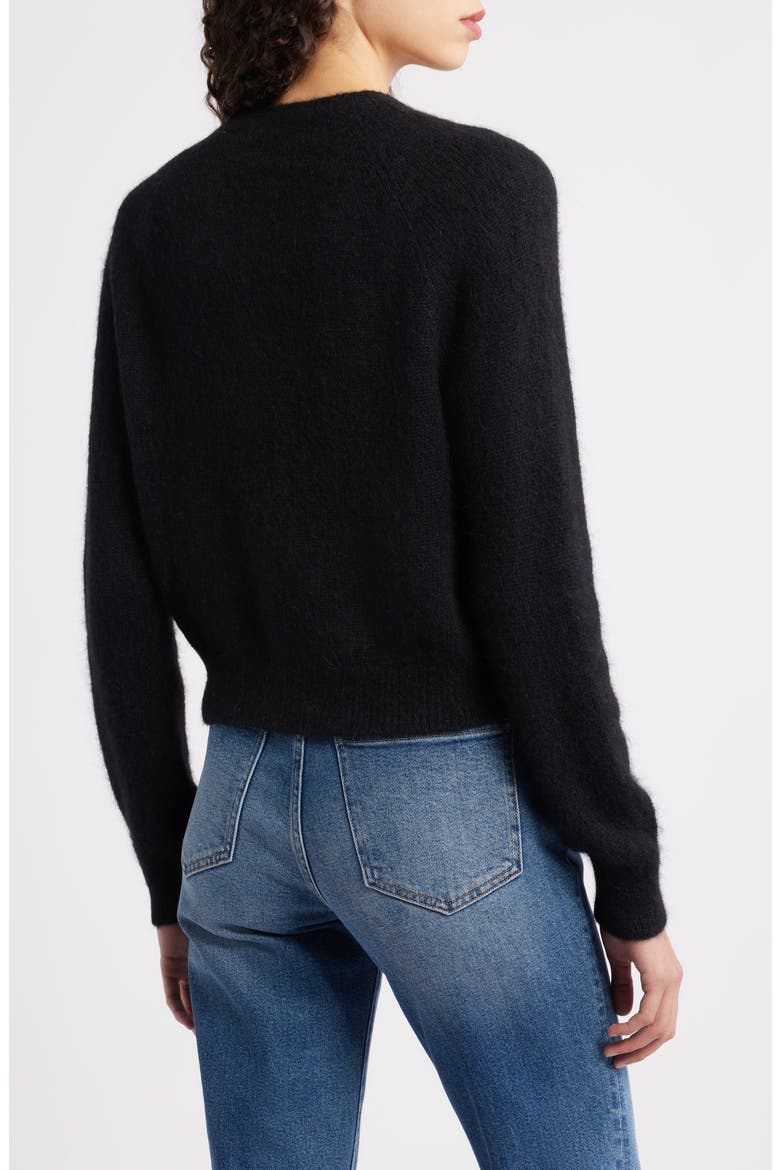 Petra Alpaca & Merino Wool Blend Cardigan, Alternate, color, BLACK