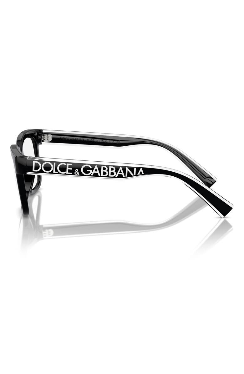 Dolce&Gabbana Kids' 47mm Rectangular Optical Glasses, Alternate, color, 