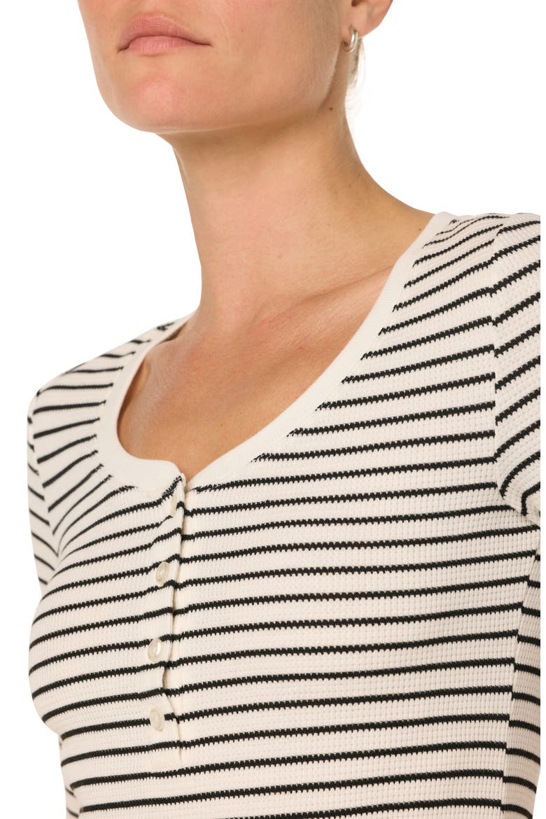 Stripe Short Sleeve Henley, Alternate, color, BLACK/ WHITE STRIPE