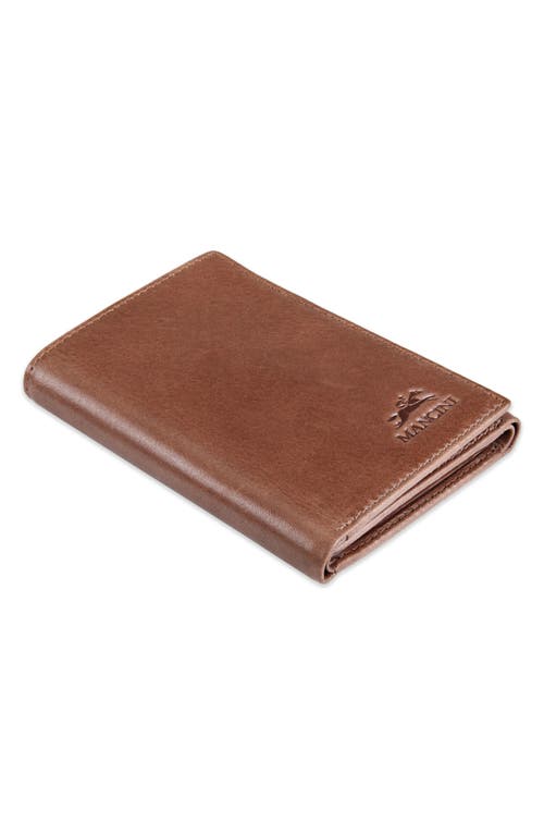 Mancini Rfid Trifold Wallet In Brown