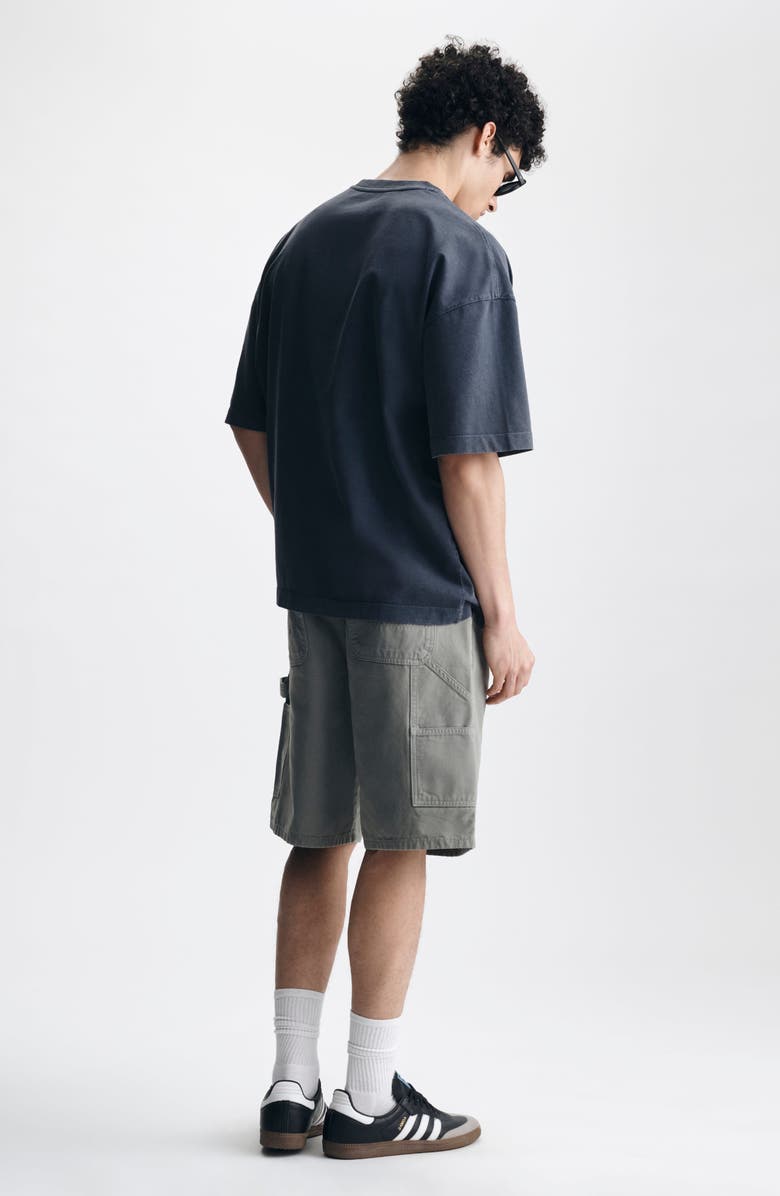 Brooklyn Industries Loose Fit Collegiate Logo Cotton Graphic T-Shirt, Alternate, color, Ombre Blue