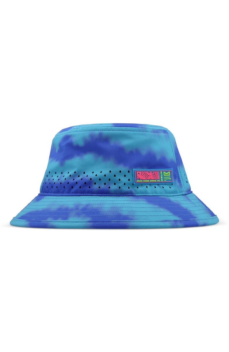 Melin Caddy HYDRO Tie Dye Bucket Hat, Main, color, Electric Blue