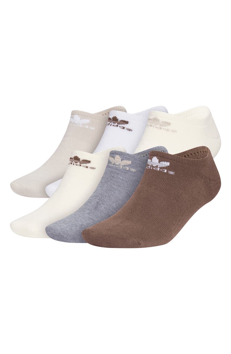 adidas Trefoil 6-Pack No-Show Socks, Main, color, 