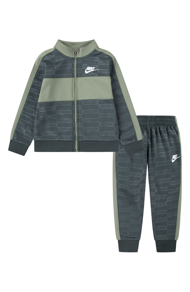 Nike Kids' Textured Club Zip Jacket & Joggers, Main, color, Vintage Green