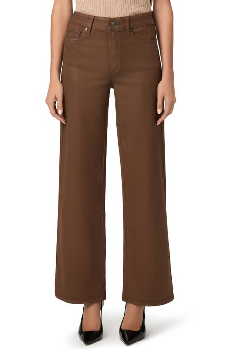 Anessa Luxe Coating High Waist Wide Leg Jeans