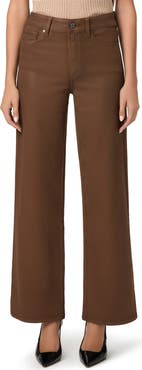 PAIGE Anessa Luxe Coating High Waist Wide Leg Jeans