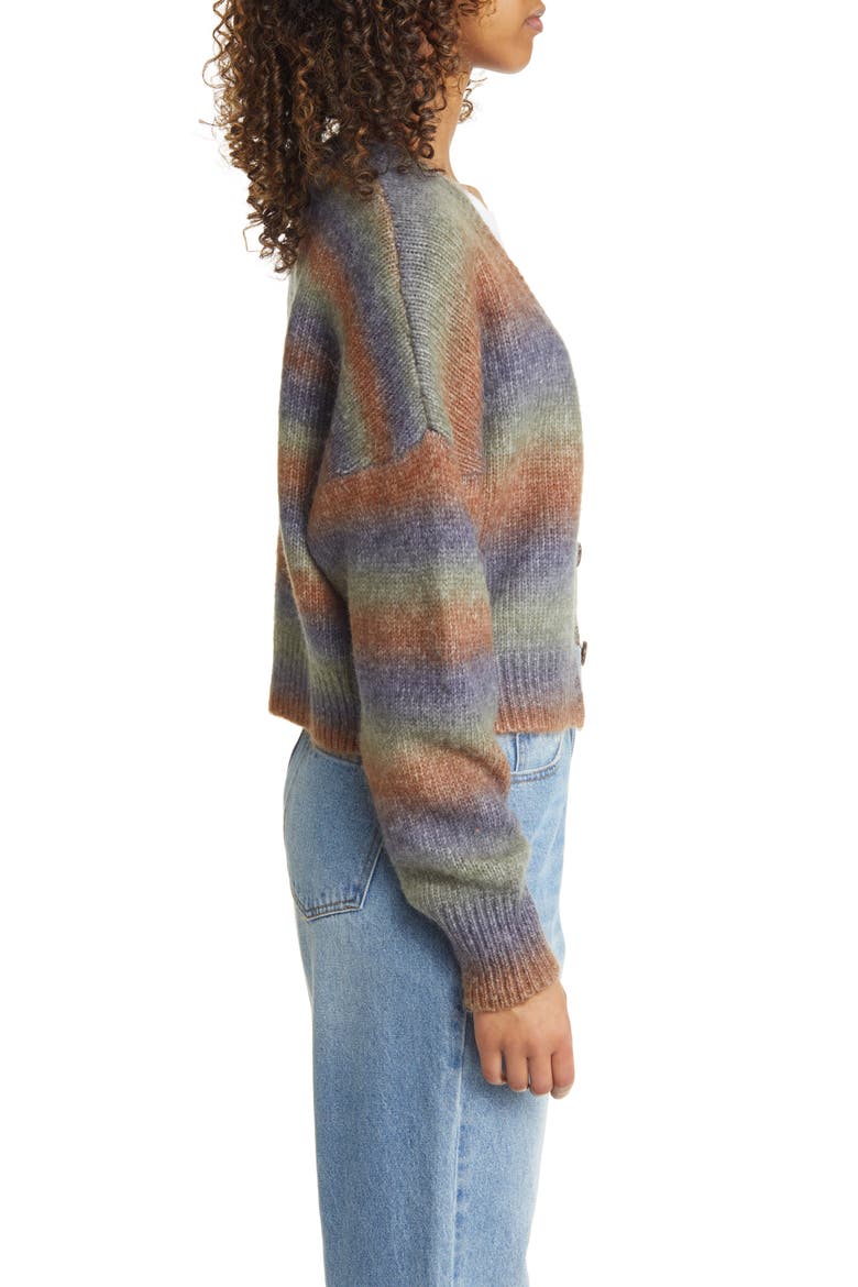 Space Dye Crop Cardigan, Alternate, color, BLUE- GREEN SPACEDYE