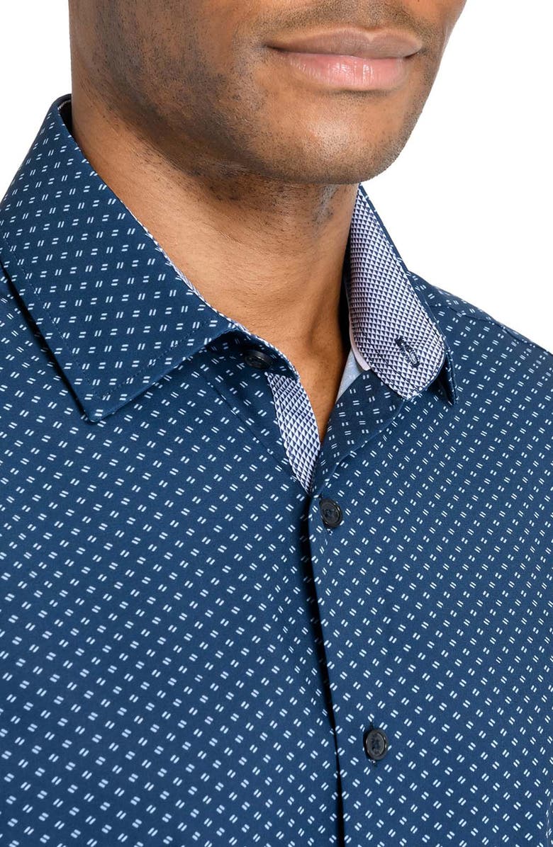 W.R.K Slim Fit Dash Print Performance Dress Shirt, Alternate, color, 