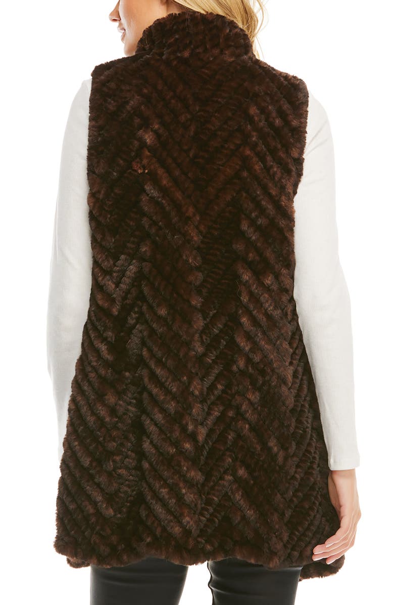 DONNA SALYERS FABULOUS FURS Gemma Quilted Faux Fur Vest, Alternate, color, 