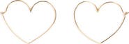 Local Eclectic Solid 9K Gold Heart Hoop Earrings