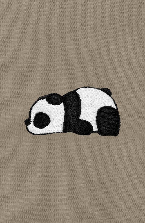Dalix Panda Zip Hoodie In Heather Stone