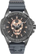 PHILIPP PLEIN The $kull Silicone Strap Watch, 44mm