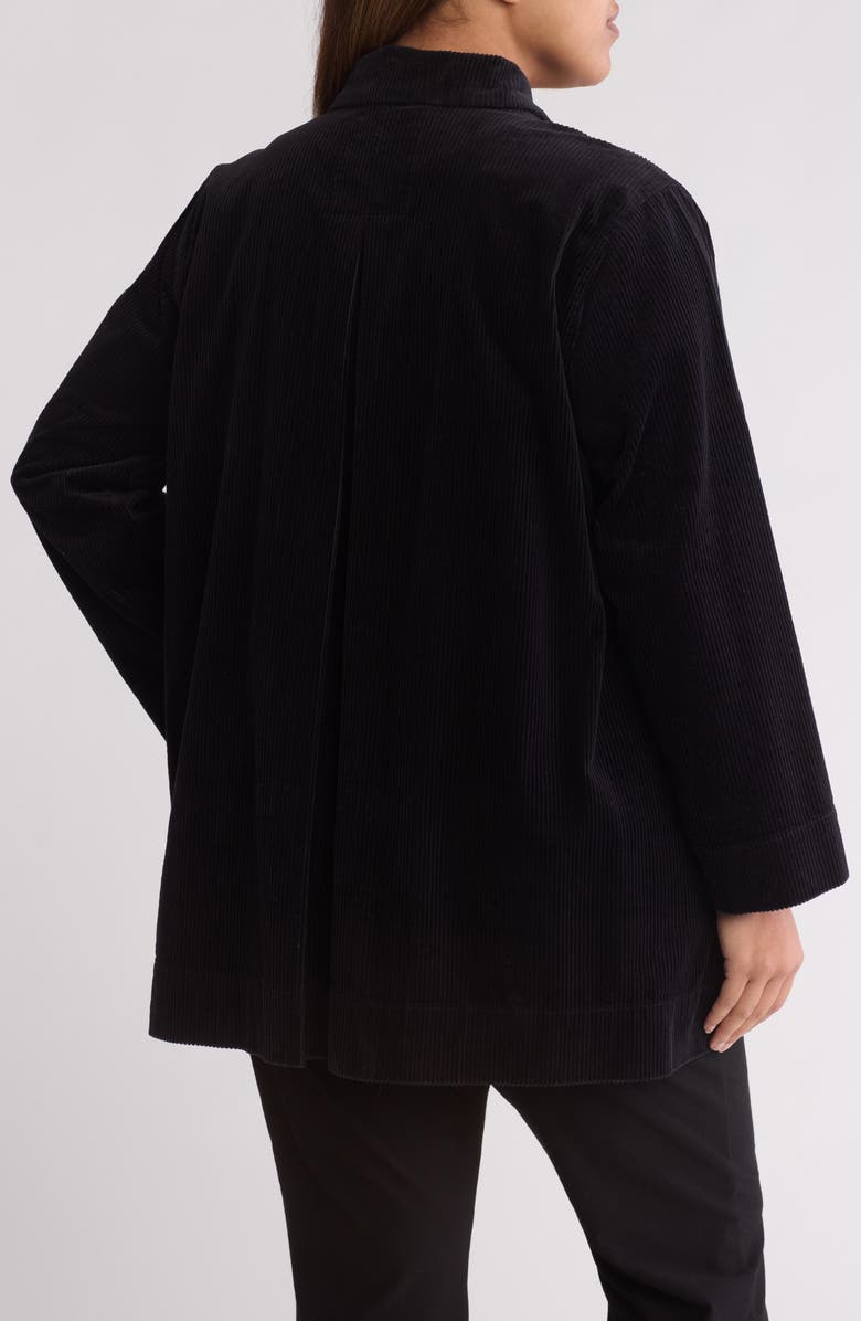 Eileen Fisher Classic Collar Stretch Corduroy Longline Jacket, Alternate, color,