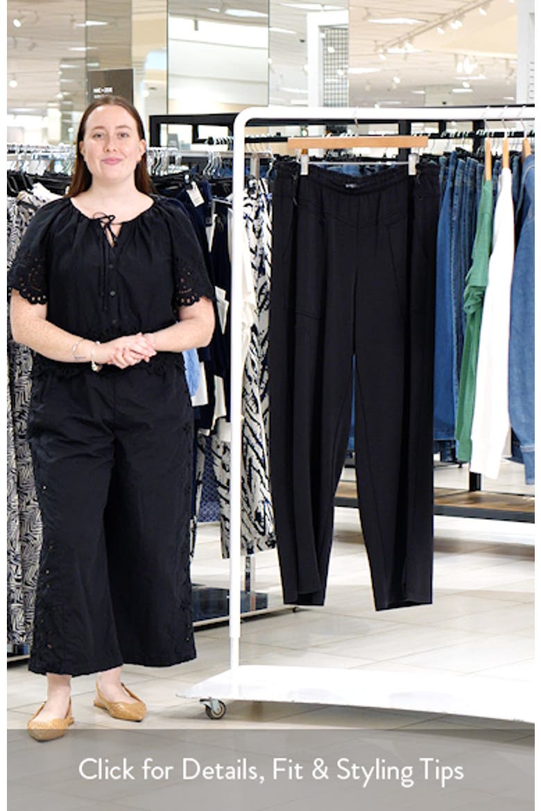 Yoke Detail Wide Leg Scuba Pants video