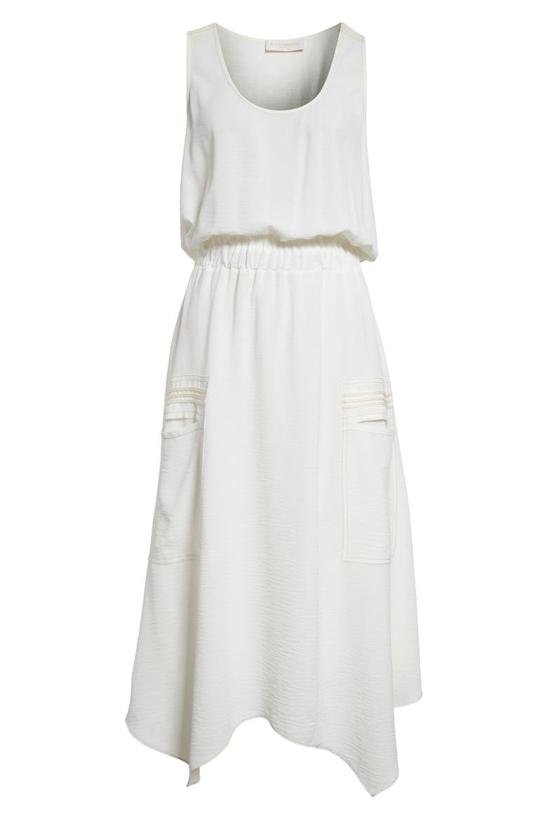 Hallie Sleeveless Handkerchief Hem Dress, Alternate, color, IVORY