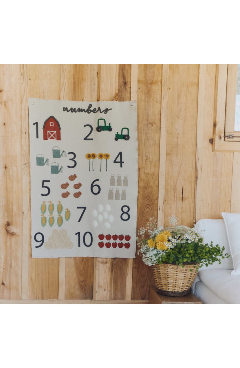 Lorena Canals Wall Hanger Farm Numbers, Alternate, color, Multicolor
