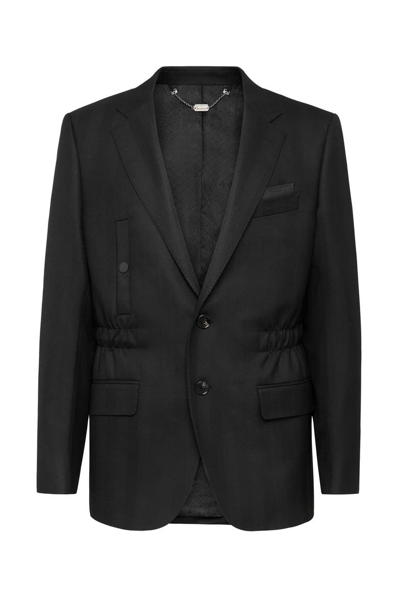 Blazer Tailored Fit Istitutional Men, Main, color, black