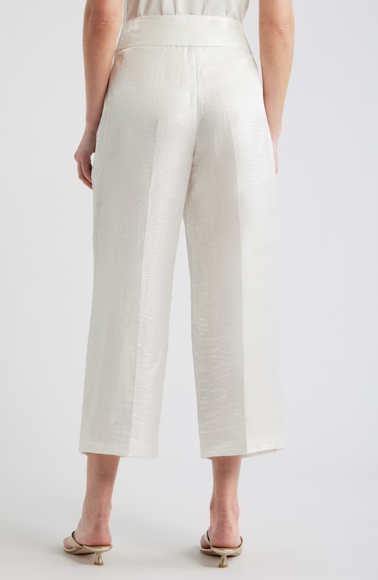 BOSS Tacres High Waist Ankle Wide Leg Pants, Alternate, color, Soft Cream