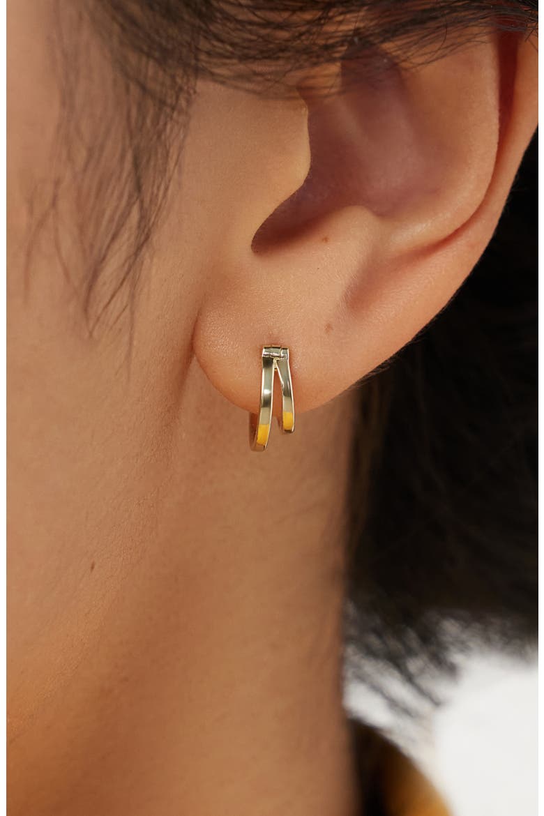 Double Hoop Earrings - Gold Double Hoops, Alternate, color, Gold