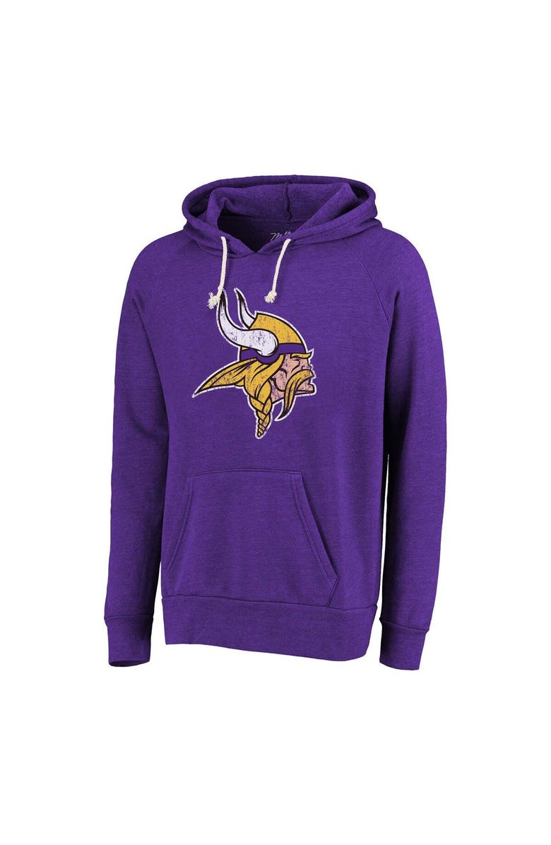 Majestic Threads Men's Majestic Threads Justin Jefferson Purple Minnesota Vikings Name & Number Tri-Blend Pullover Hoodie, Alternate, color, Purple