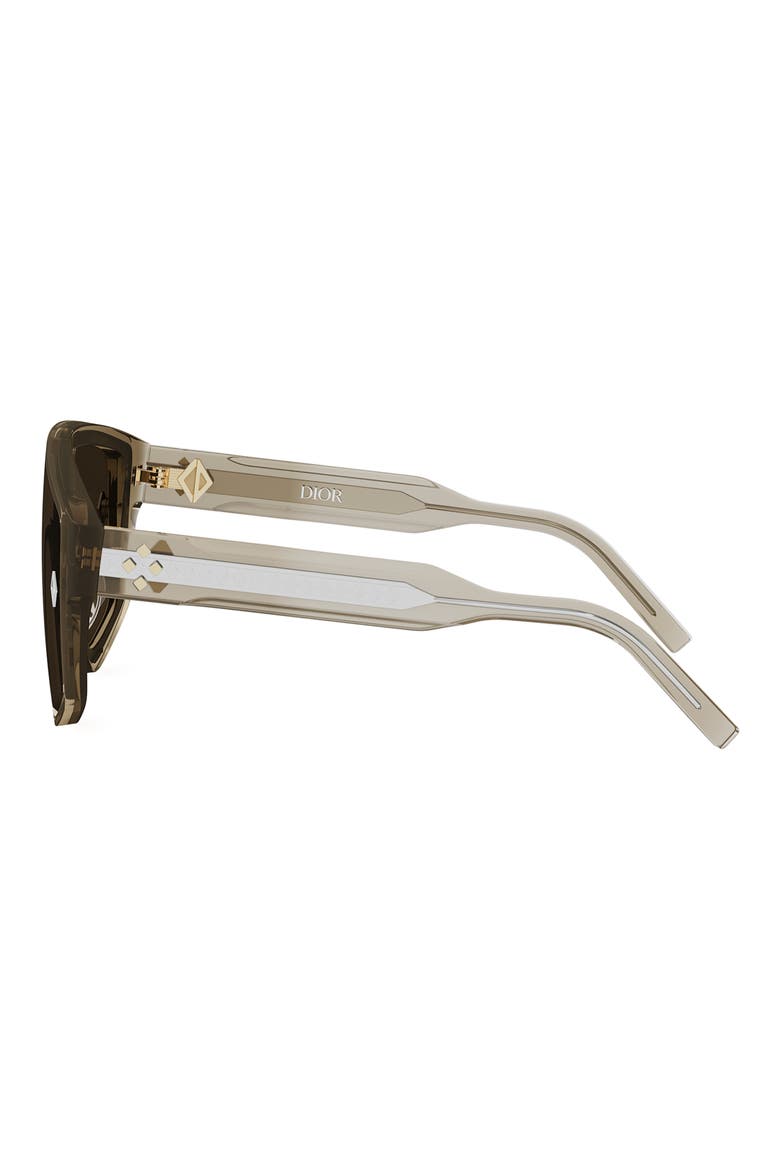 CD Diamond M1U Mask Sunglasses, Alternate, color, SHINY BEIGE / BROWN
