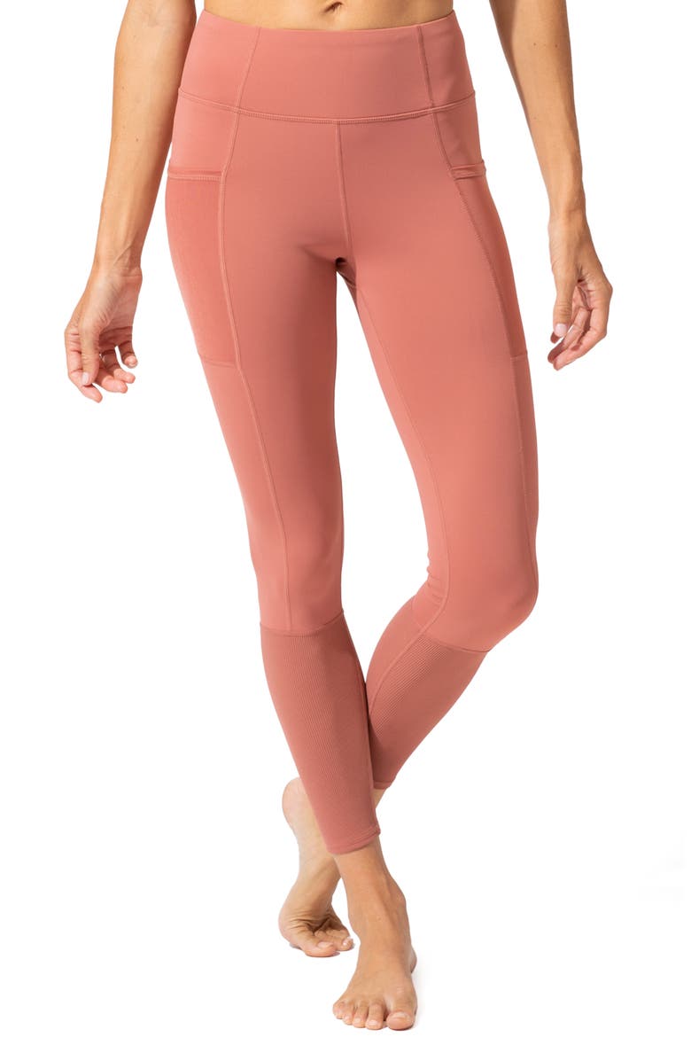 Elevate Pocket Leggings, Main, color, CINNAMON