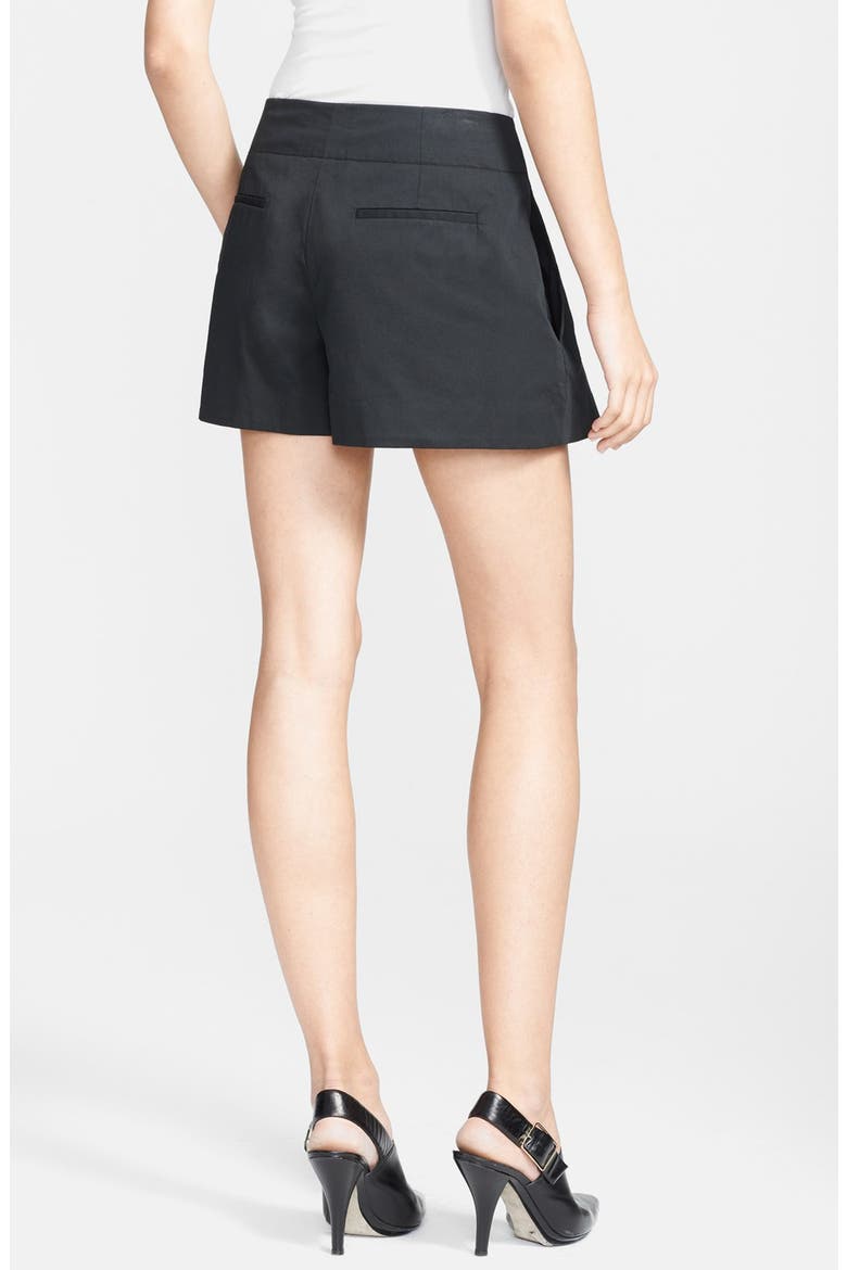 Pleated Waist Bloomer Shorts, Alternate, color, LICORICE