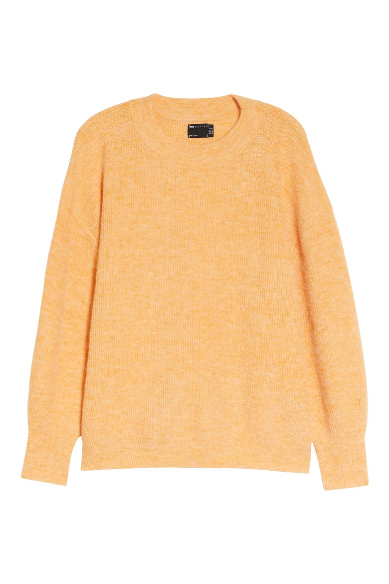 Curve Crewneck Sweater, Alternate, color, ORANGE